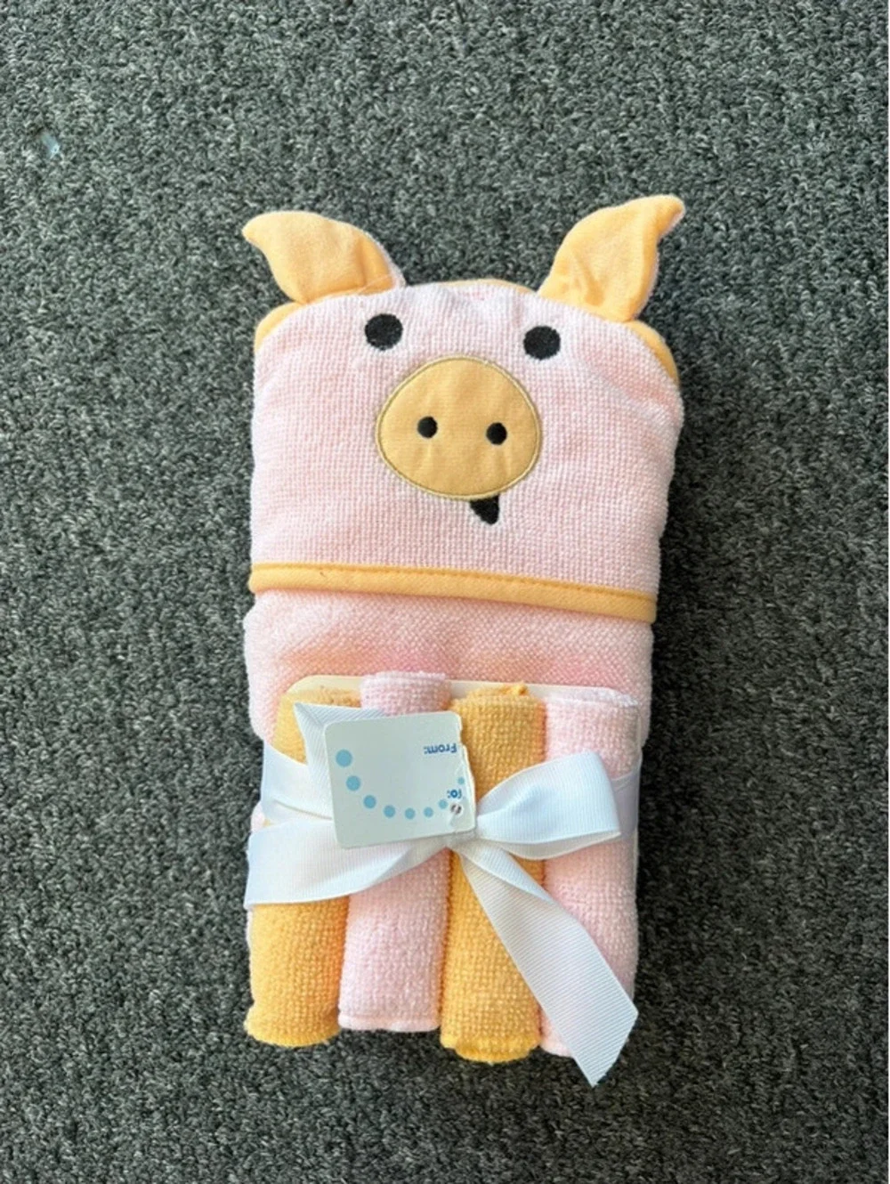 NWT Pig Theme Baby Towel Set washcloths